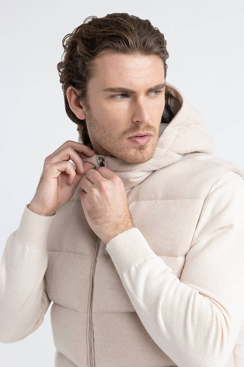 Peserico Gilet in piuma d'oca in lana e cashmere Offerta speciale della fabbrica