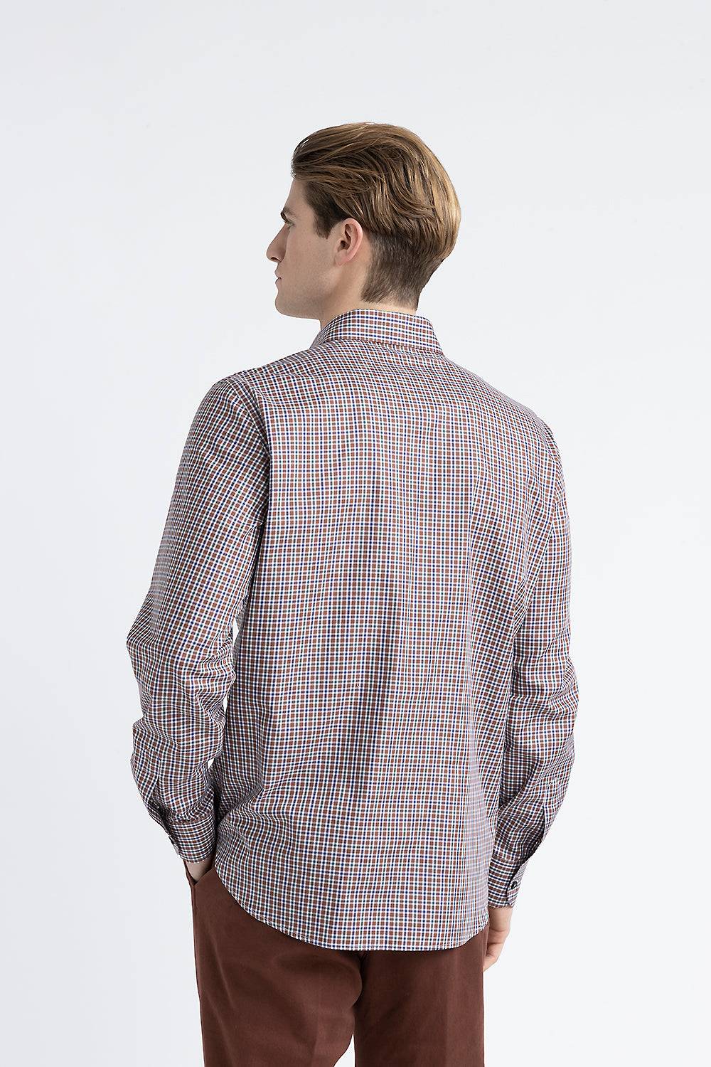 Peserico Camicia in cotone con micro check Hotsell