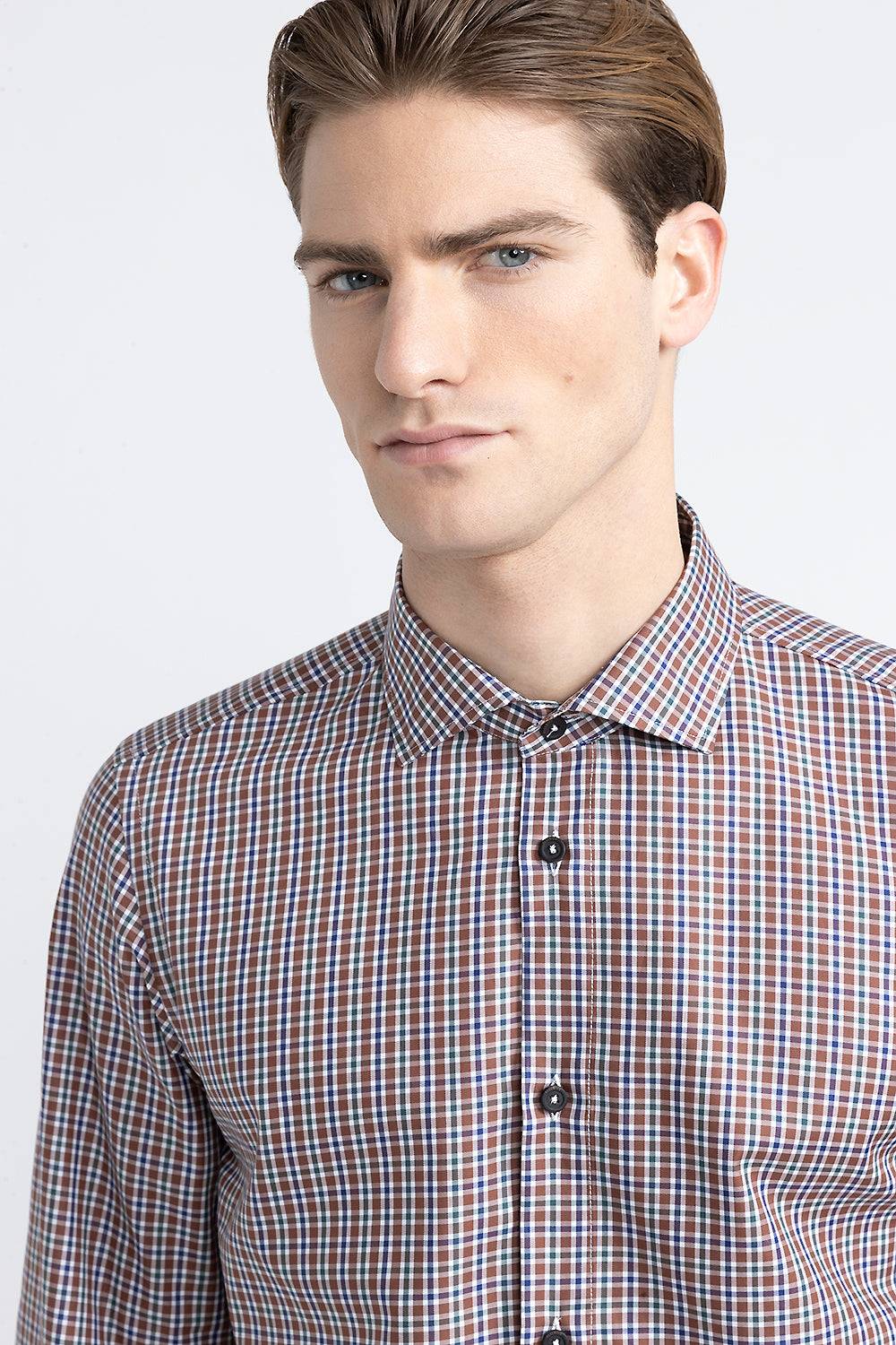 Peserico Camicia in cotone con micro check Hotsell