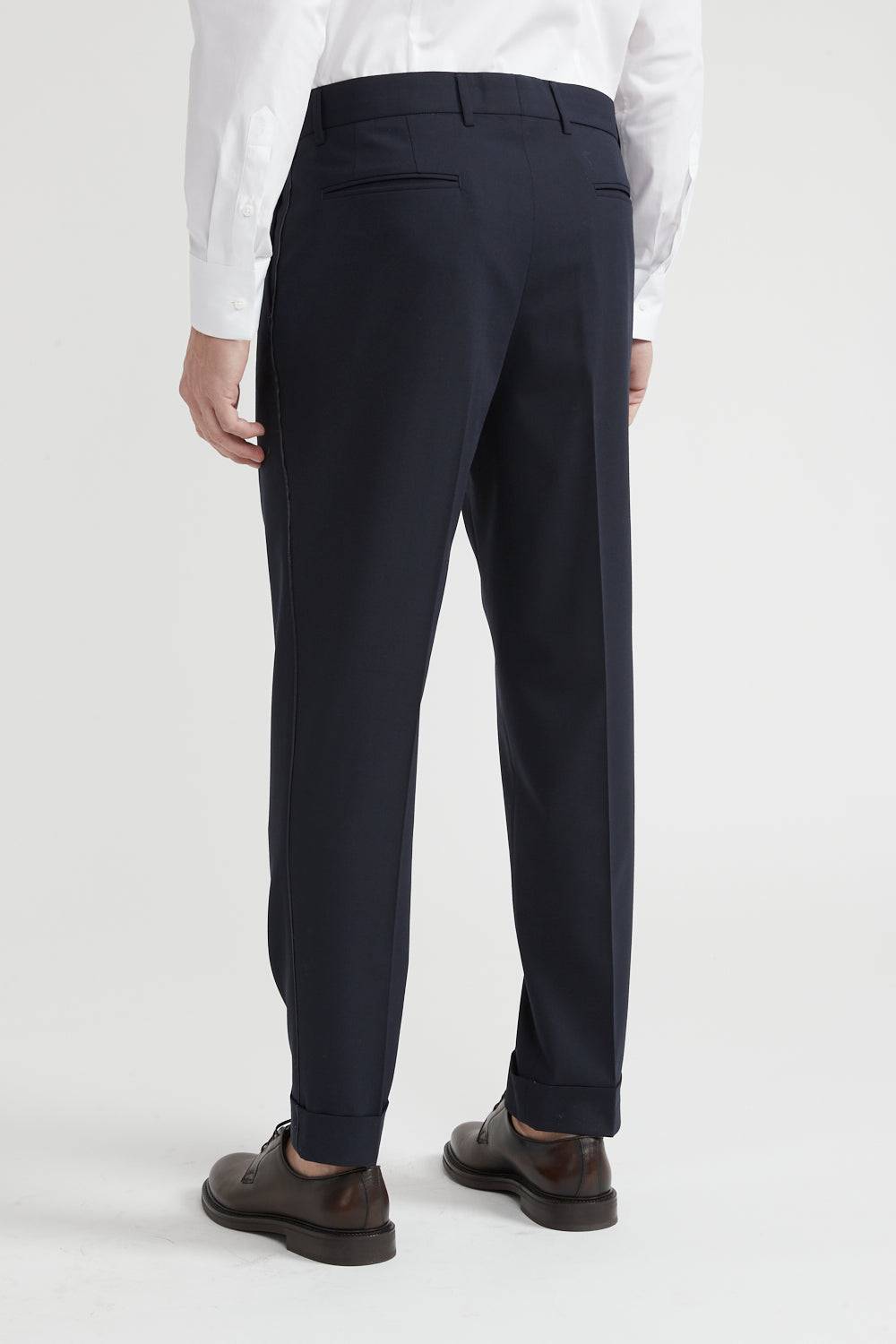 Peserico Pantalone classico in lana tecnica con raso di seta Offerta speciale