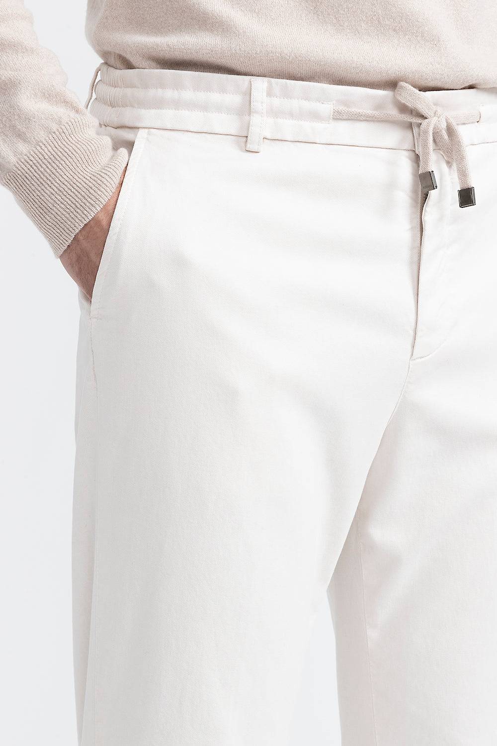 Peserico Pantalone jogger in cotone, seta e tencel Black Friday