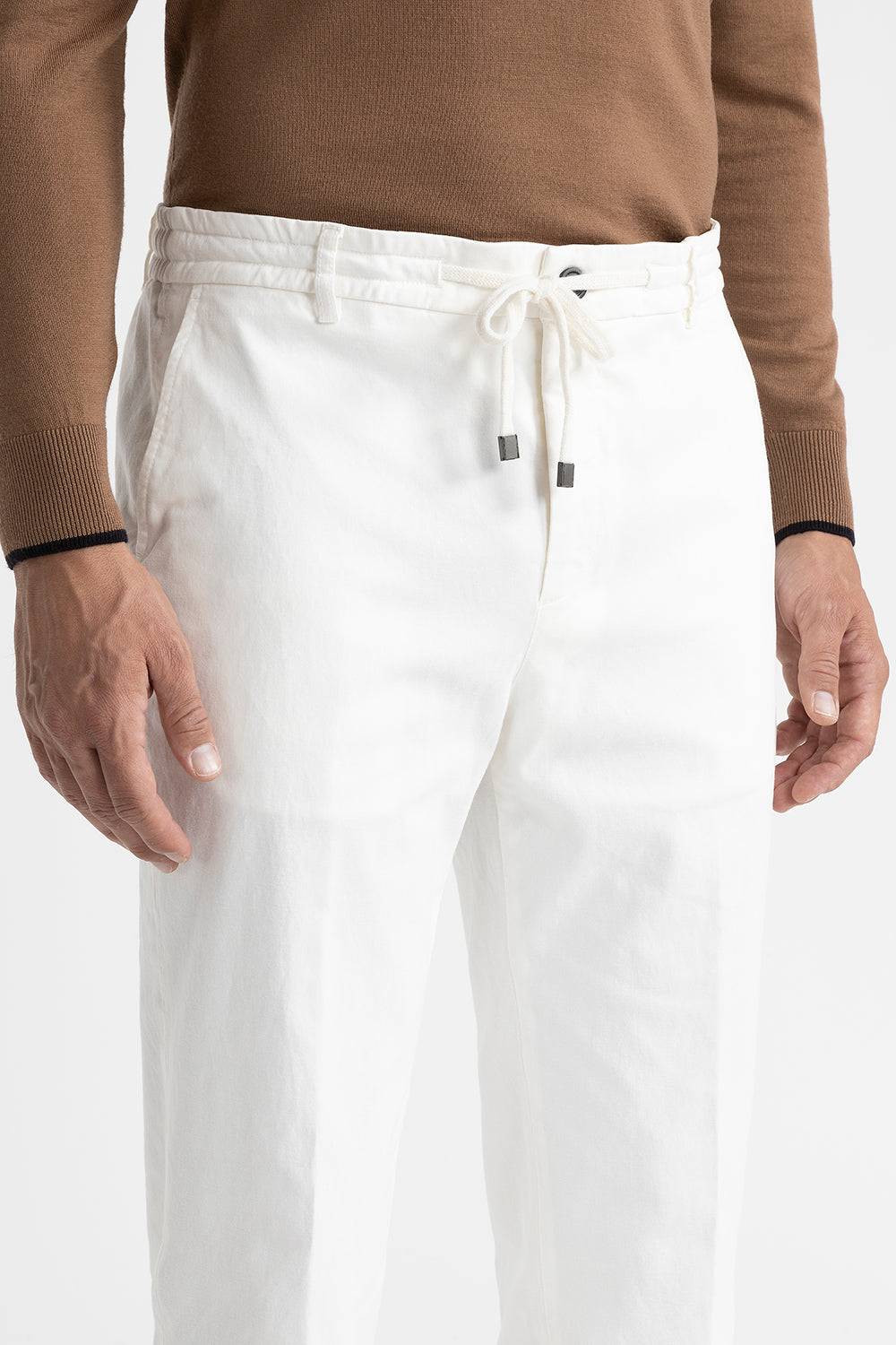 Peserico Pantalone jogger in cotone, seta e tencel Cyber Monday