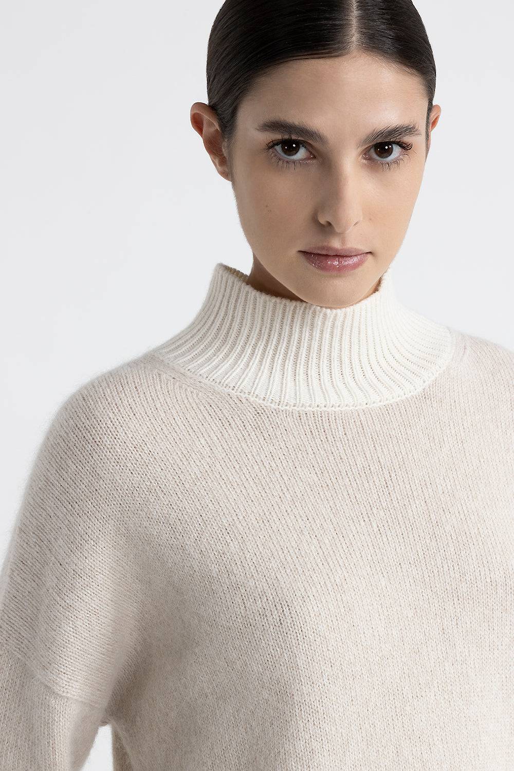 Peserico Maglia collo alto in lana, cashmere e alpaca Latest stili