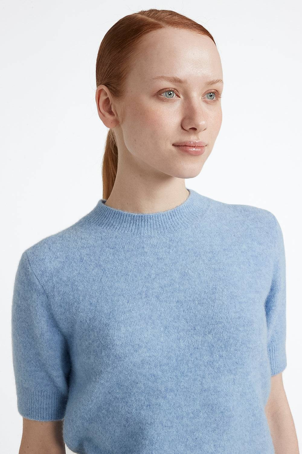 Peserico Maglia maniche corte in filato d'alpaca e lana stretch Ultimo giorno