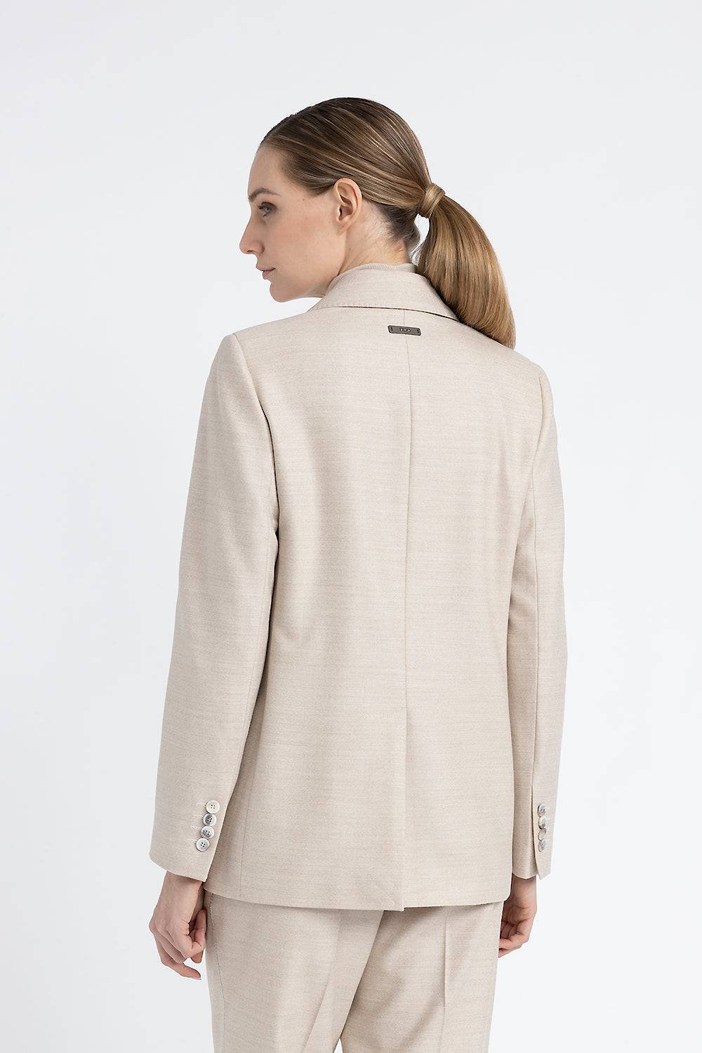 Peserico Blazer monopetto in lana jaspé comfort Loro Piana Fino al 55% di sconto
