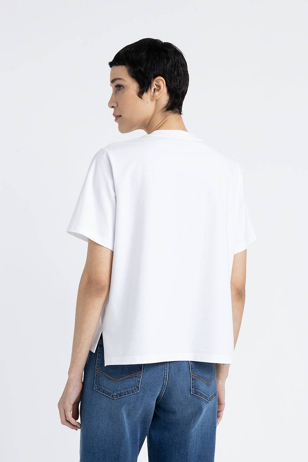Peserico T-shirt in jersey di cotone con ricamo Limitato a 3 giorni