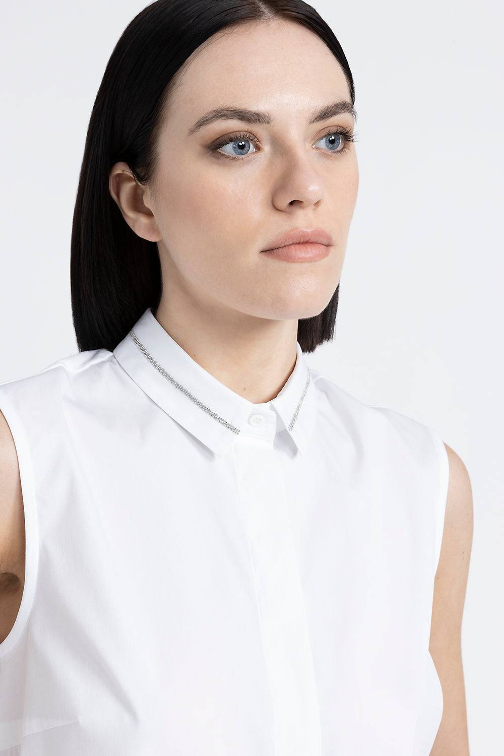 Peserico Camicia senza maniche in popeline Promozione