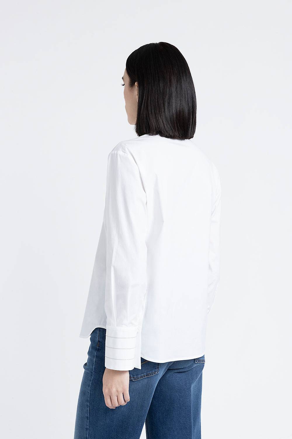 Peserico Camicia in popeline di cotone stretch Spedizione Gratuita