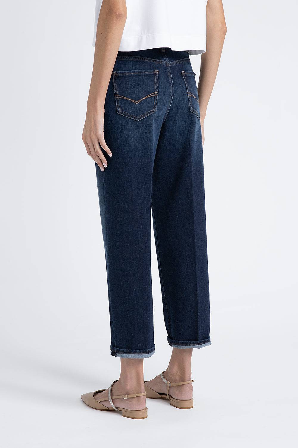 Peserico Pantalone in denim di cotone stretch Pezzi Unici
