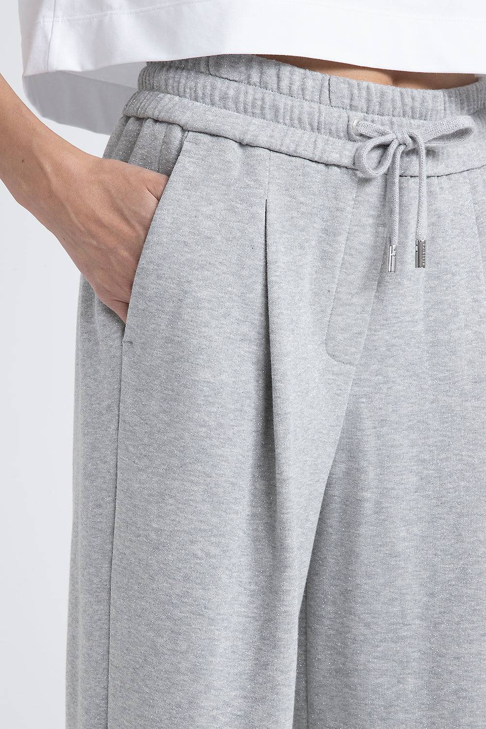Peserico Pantalone in felpa garzata di cotone lurex Acquista Ora