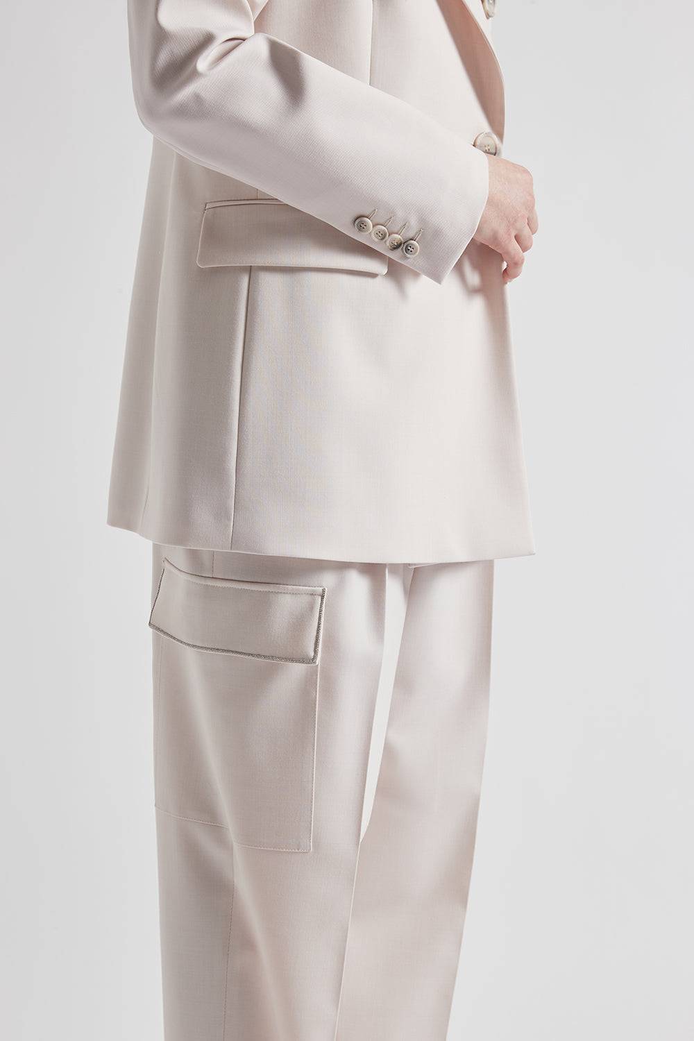 Peserico Pantalone carrot in twill di lana tecnica Convenienza