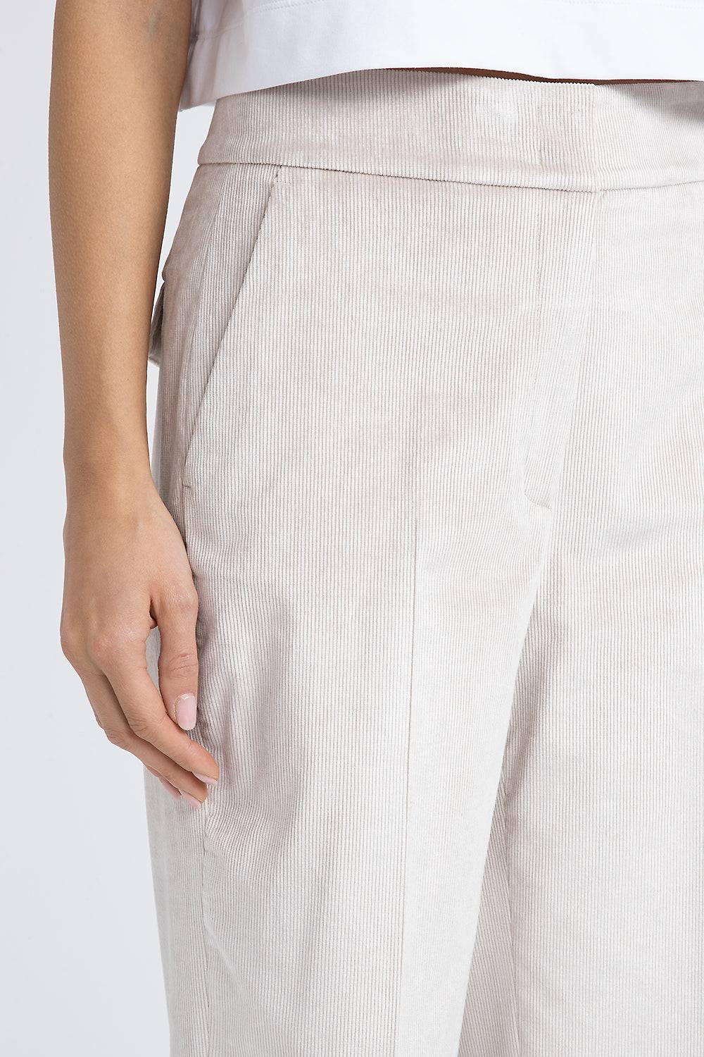 Peserico Pantalone straight in velluto 2000 righe Offerta