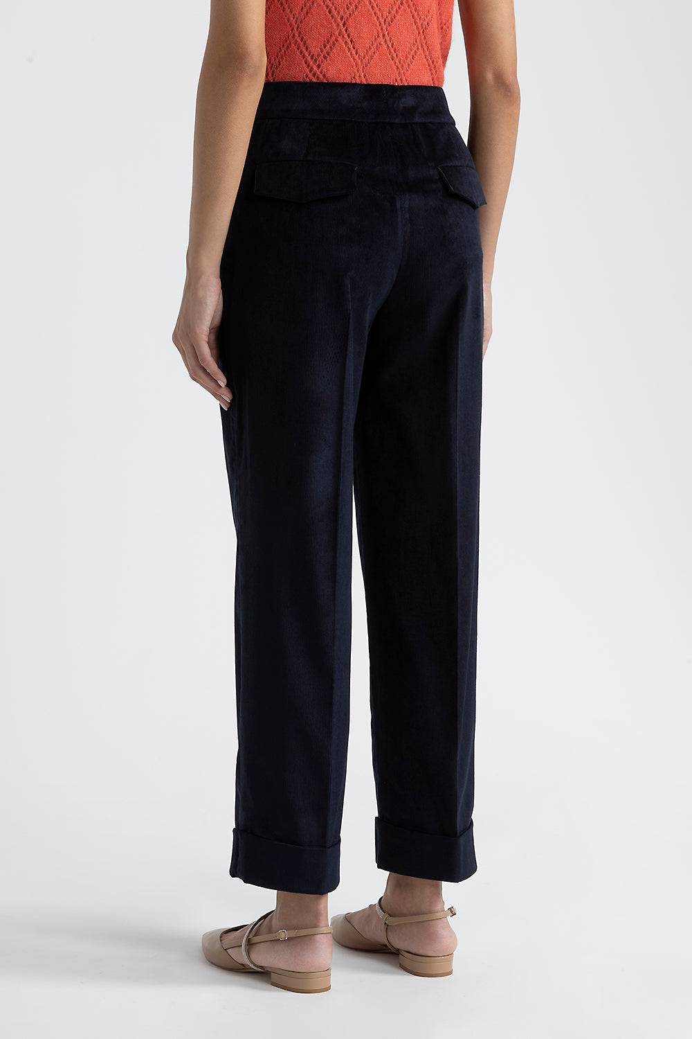 Peserico Pantalone straight in velluto 2000 righe Economico