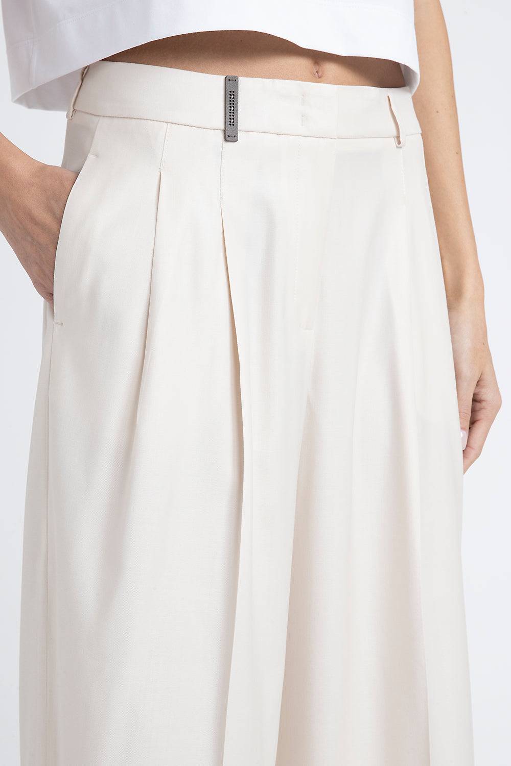 Peserico Pantalone wide in twill Online