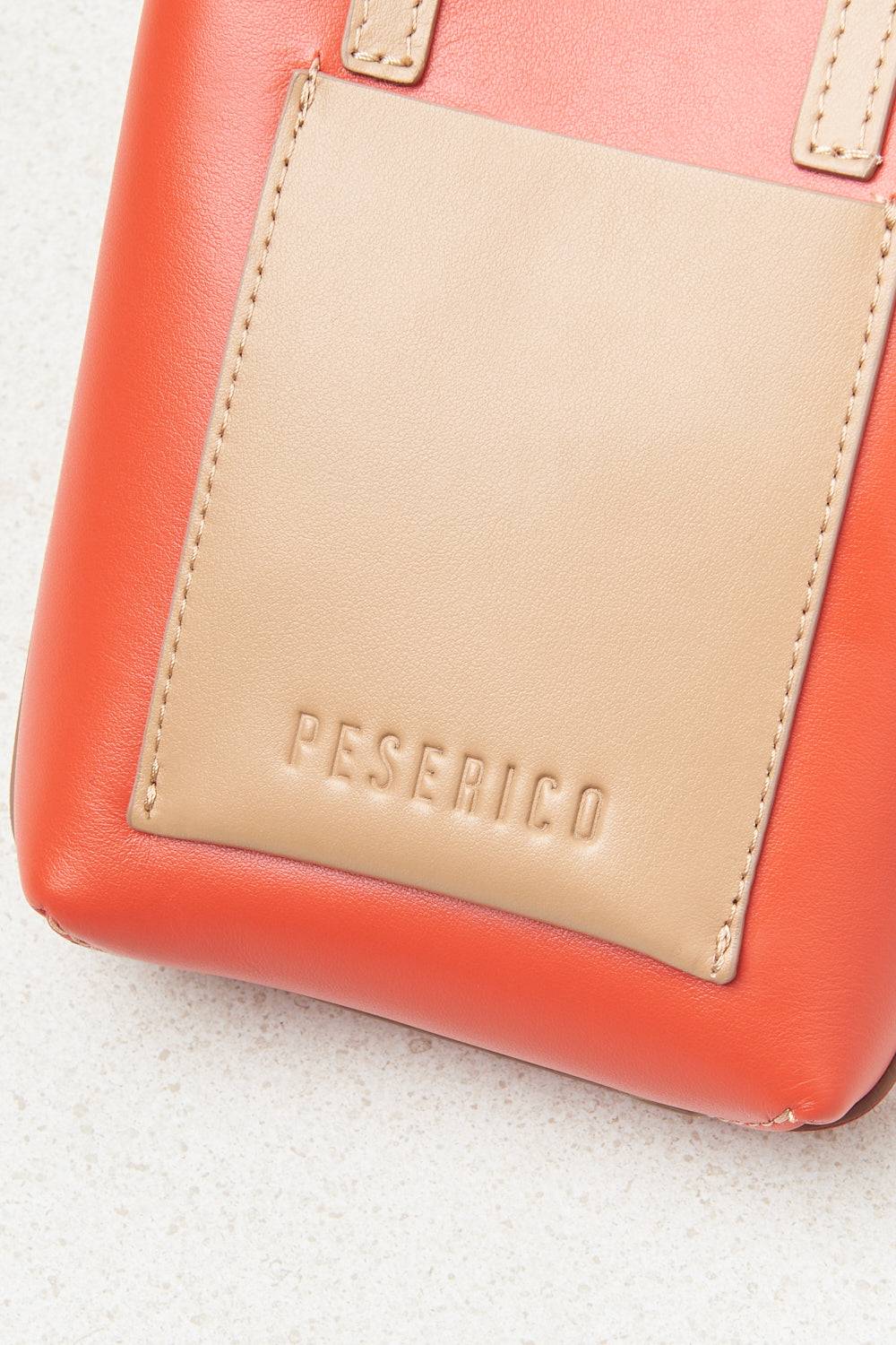 Peserico Borsa micro portacellulare in vera pelle Vendita Economica