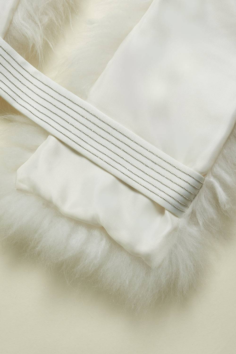 Peserico Collo in vero pelo di capra cashmere Saldi Di Fabbrica