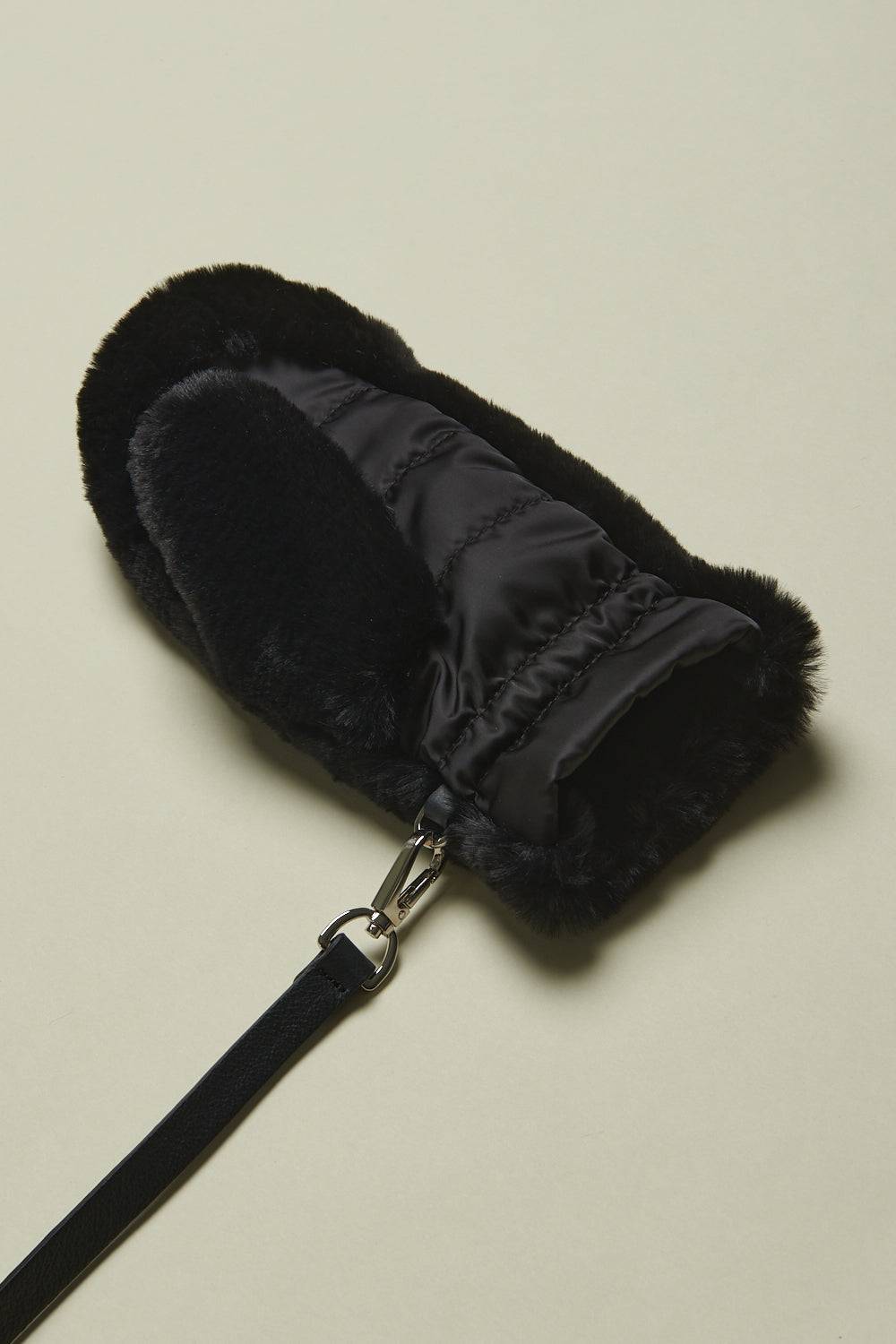Peserico Guanto muffola in eco-pelliccia e nylon Moda