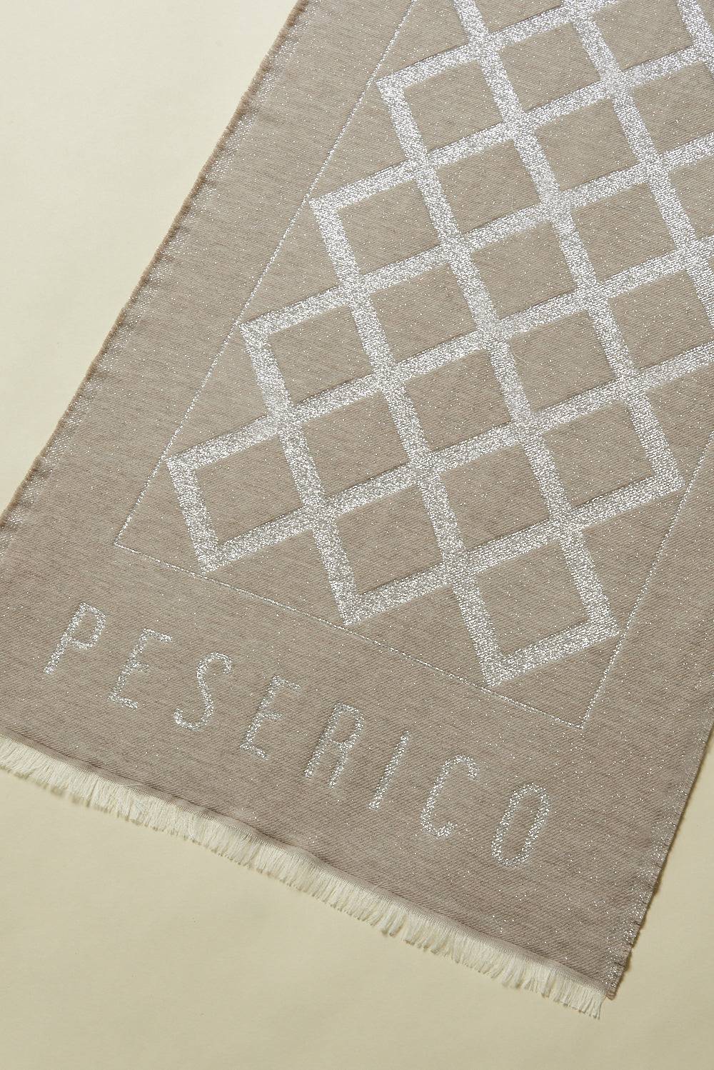 Peserico Stola in lana e modal con motivo geometrico Negozio online di fabbrica