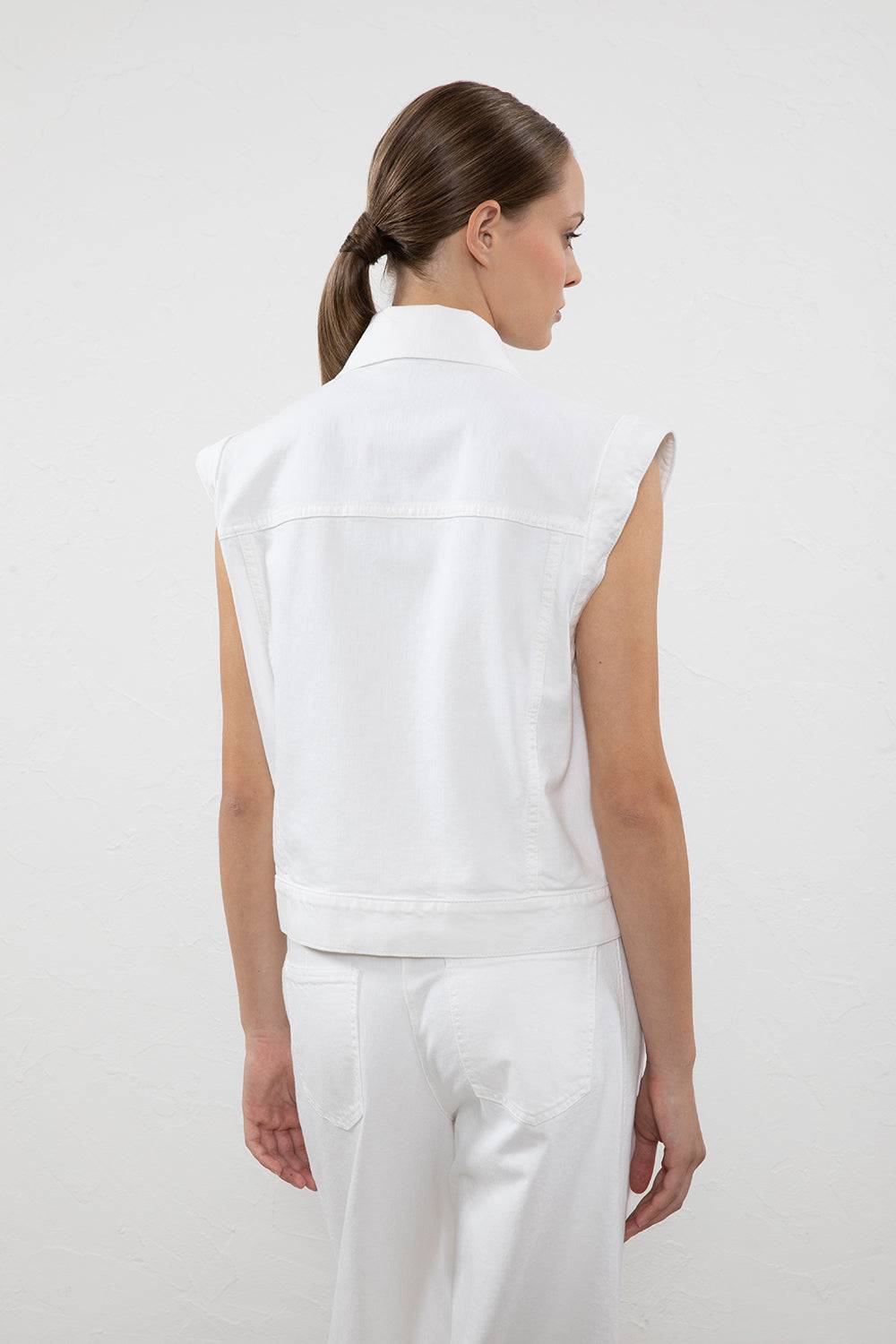Peserico Gilet in drill di cotone fiammato Offerte esclusive