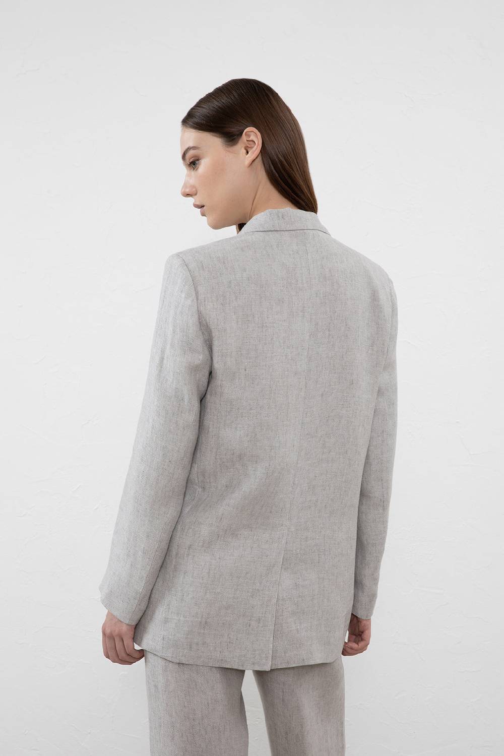 Peserico Blazer doppiopetto in puro lino Lightning offer