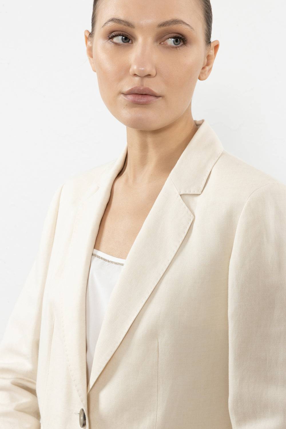 Peserico Blazer monopetto in lino e viscosa Bestseller