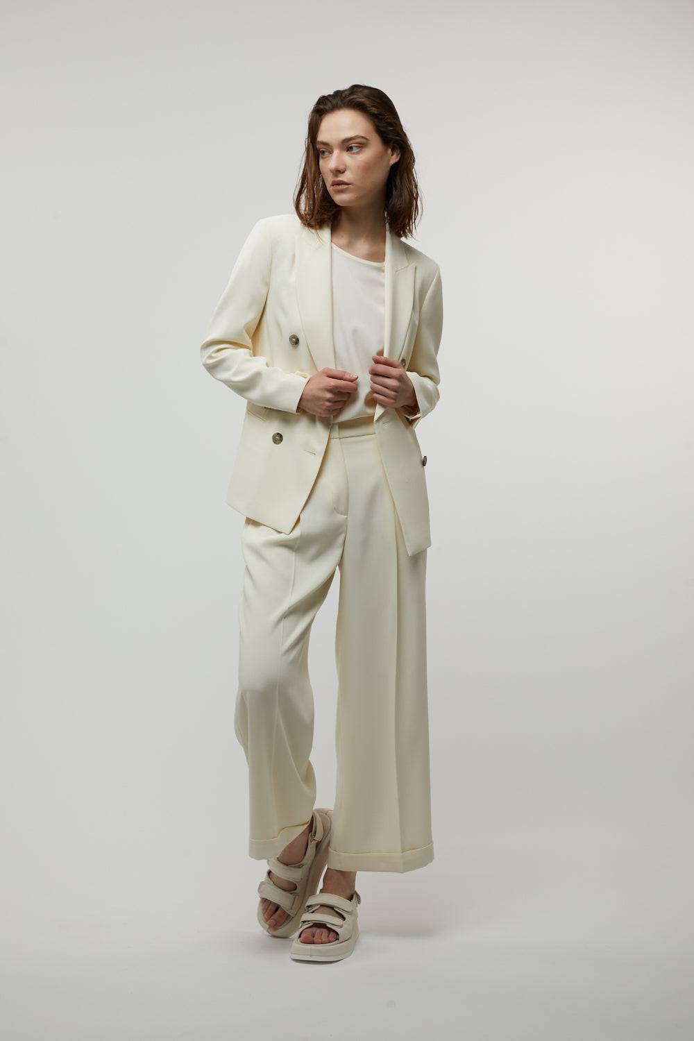 Peserico Blazer doppiopetto in cady crepe Offerte stagionali
