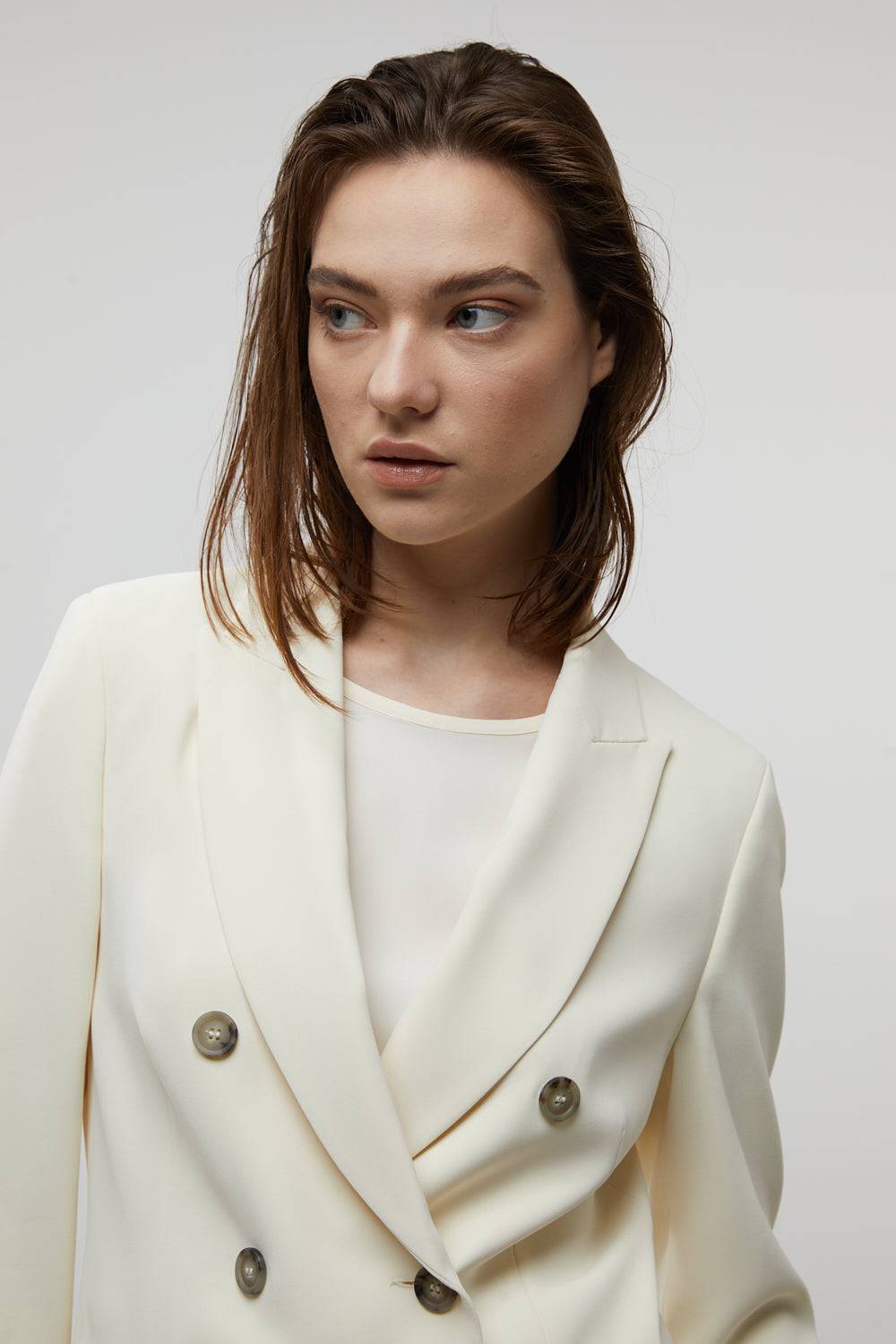 Peserico Blazer doppiopetto in cady crepe Offerte stagionali