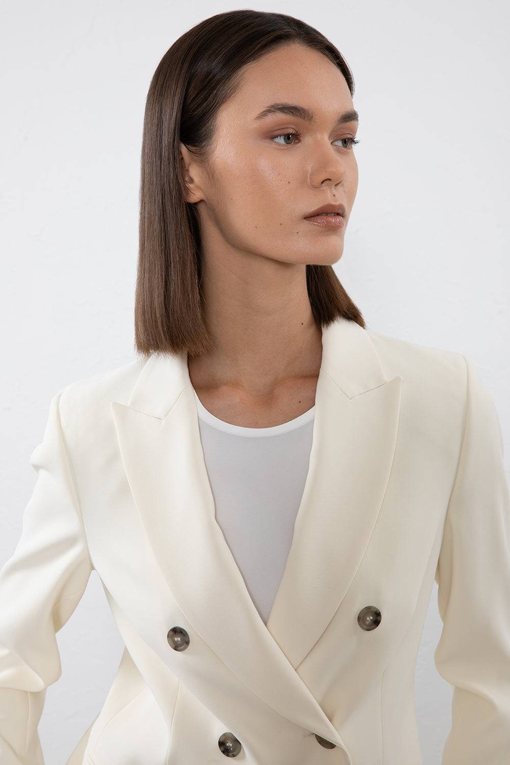 Peserico Blazer doppiopetto in cady crepe Offerte stagionali