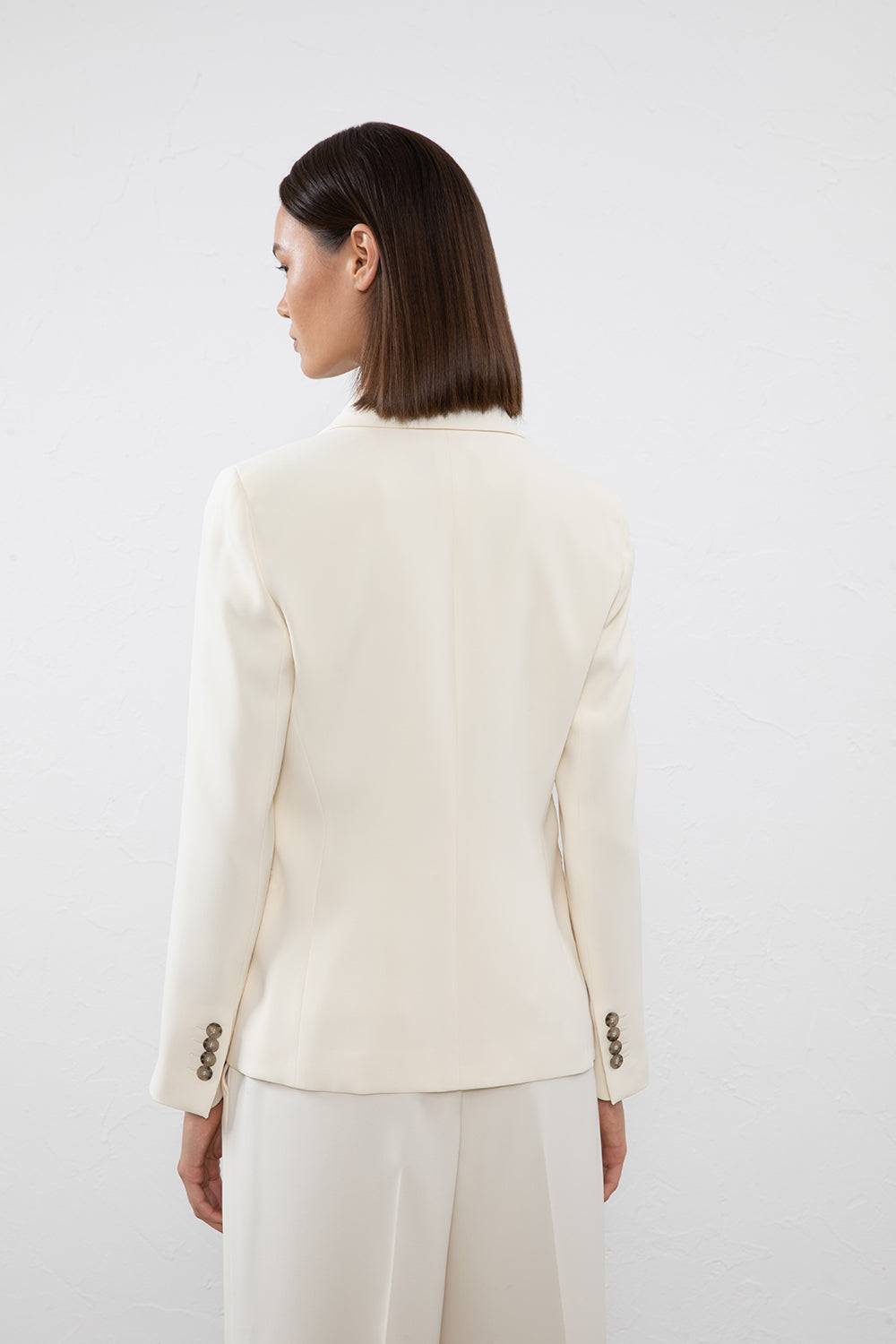Peserico Blazer doppiopetto in cady crepe Offerte stagionali