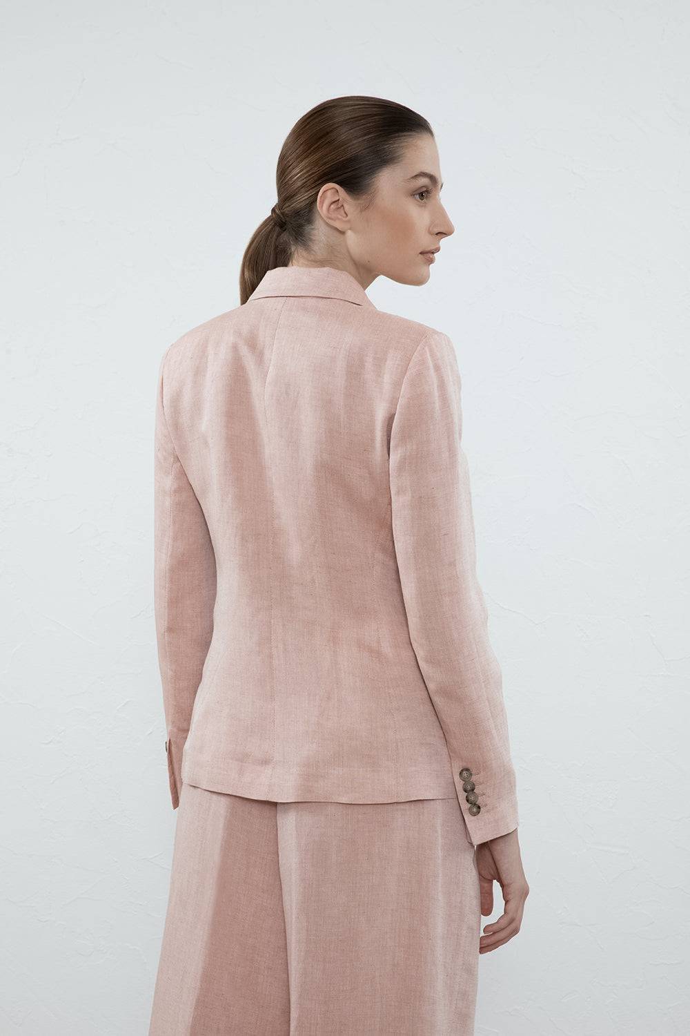 Peserico Blazer doppiopetto in viscosa e lino Liquidazione
