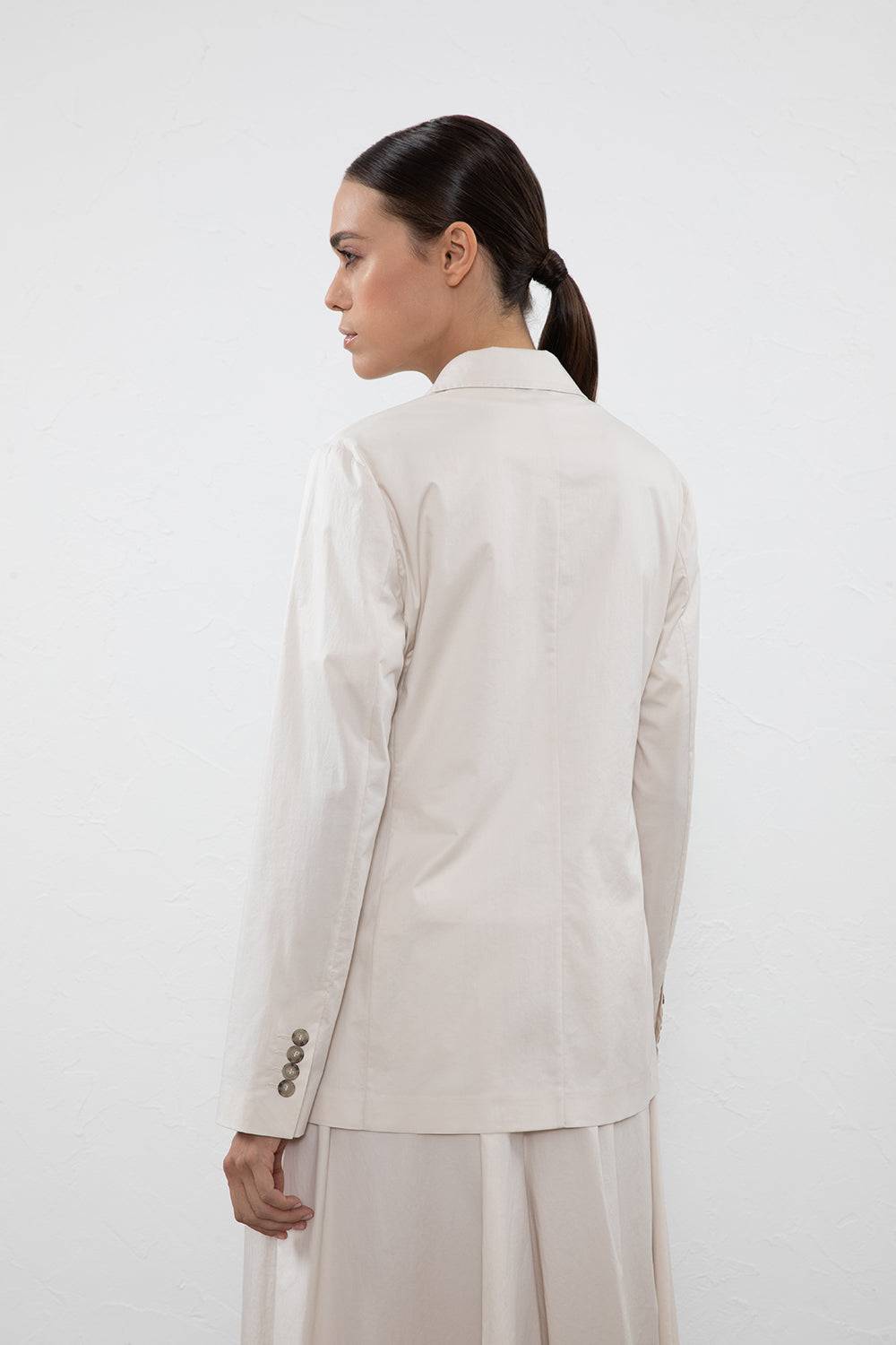 Peserico Blazer monopetto in raso leggero di cotone stretch Comprane uno, ottenene uno gratis