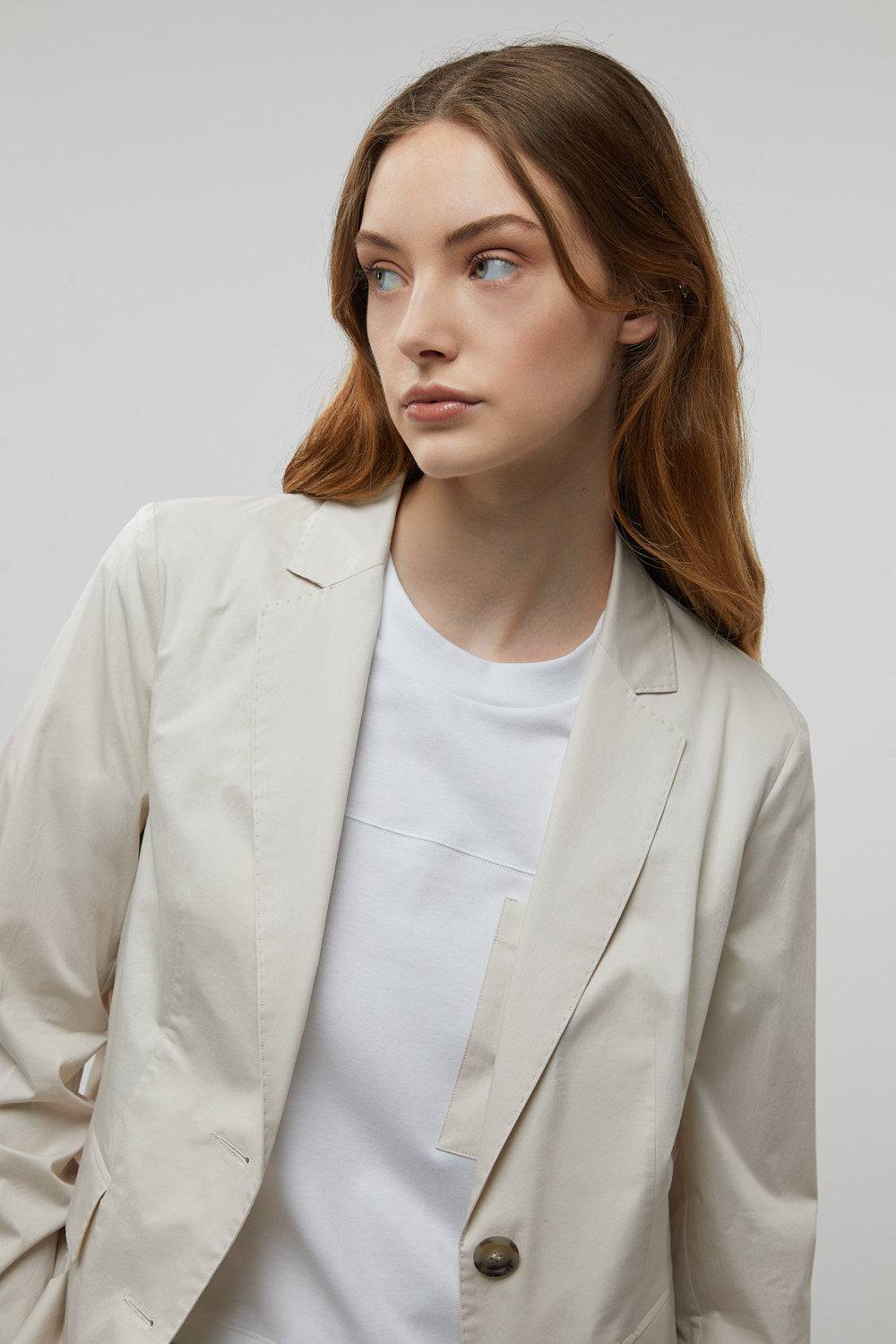 Peserico Blazer monopetto in raso leggero di cotone stretch Comprane uno, ottenene uno gratis