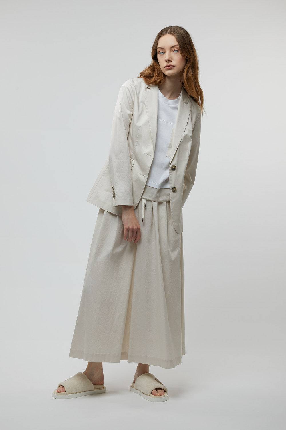 Peserico Blazer monopetto in raso leggero di cotone stretch Comprane uno, ottenene uno gratis