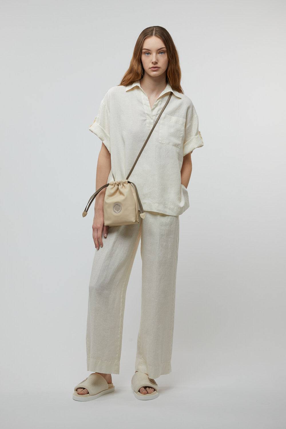 Peserico Blusa in tela di puro lino Offerte speciali