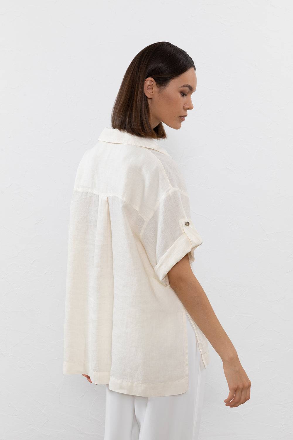 Peserico Blusa in tela di puro lino Offerte speciali