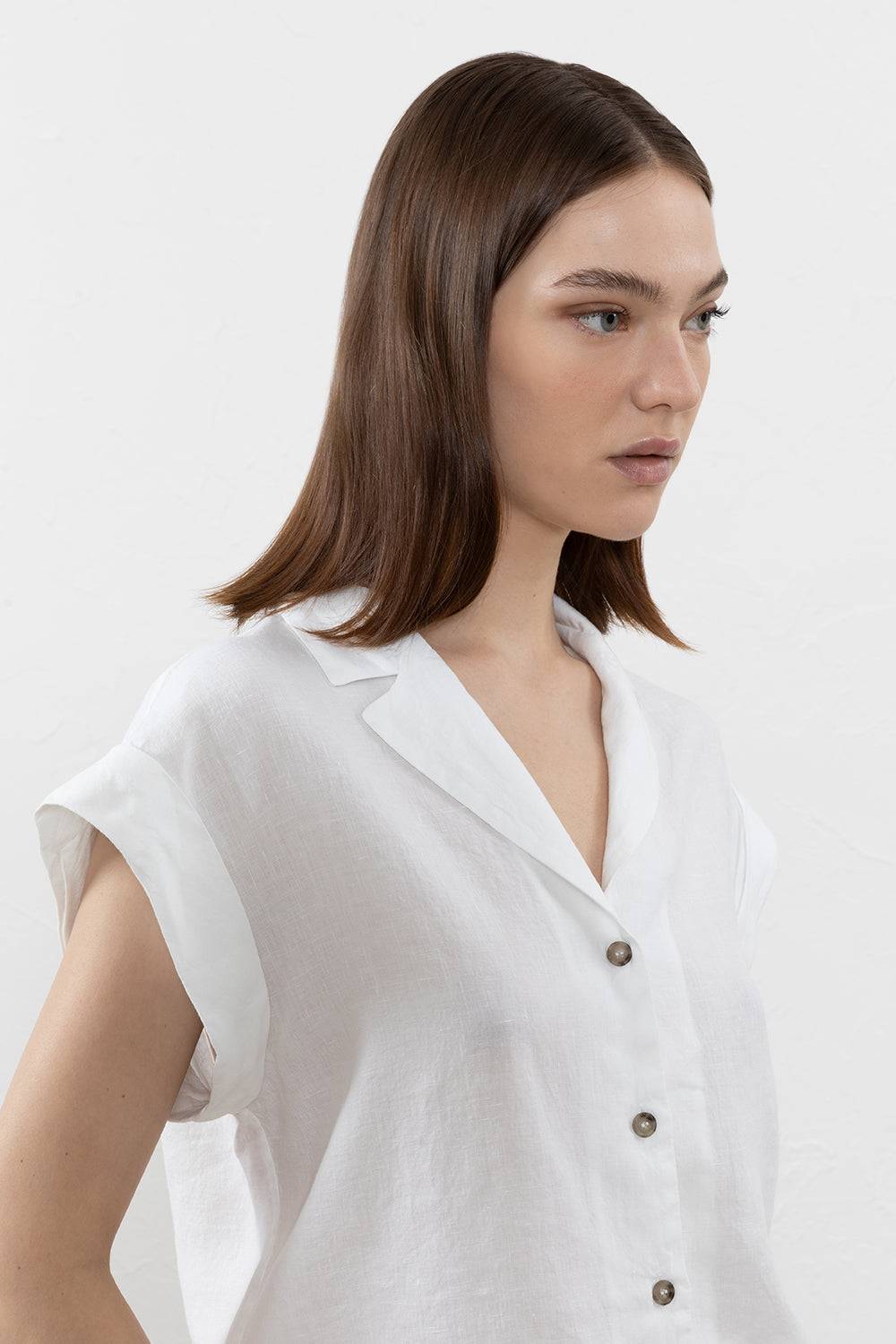 Peserico Camicia in tela di puro lino Sconti VIP