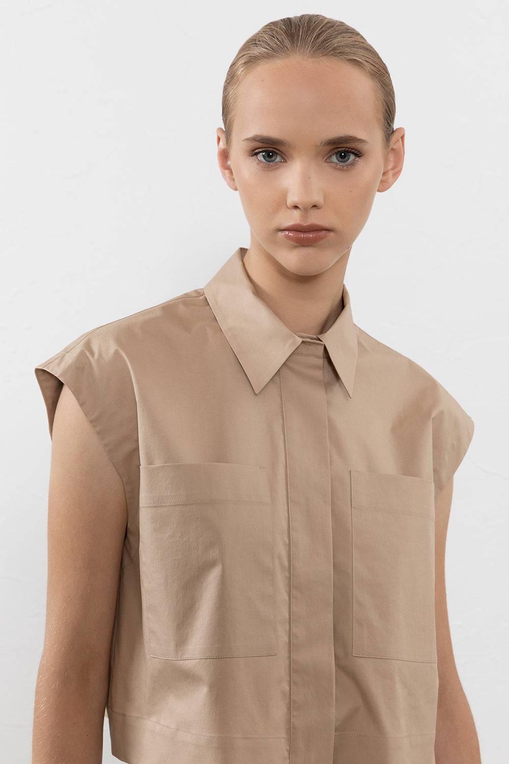 Peserico Top in raso leggero di cotone mano vela Prezzo basso