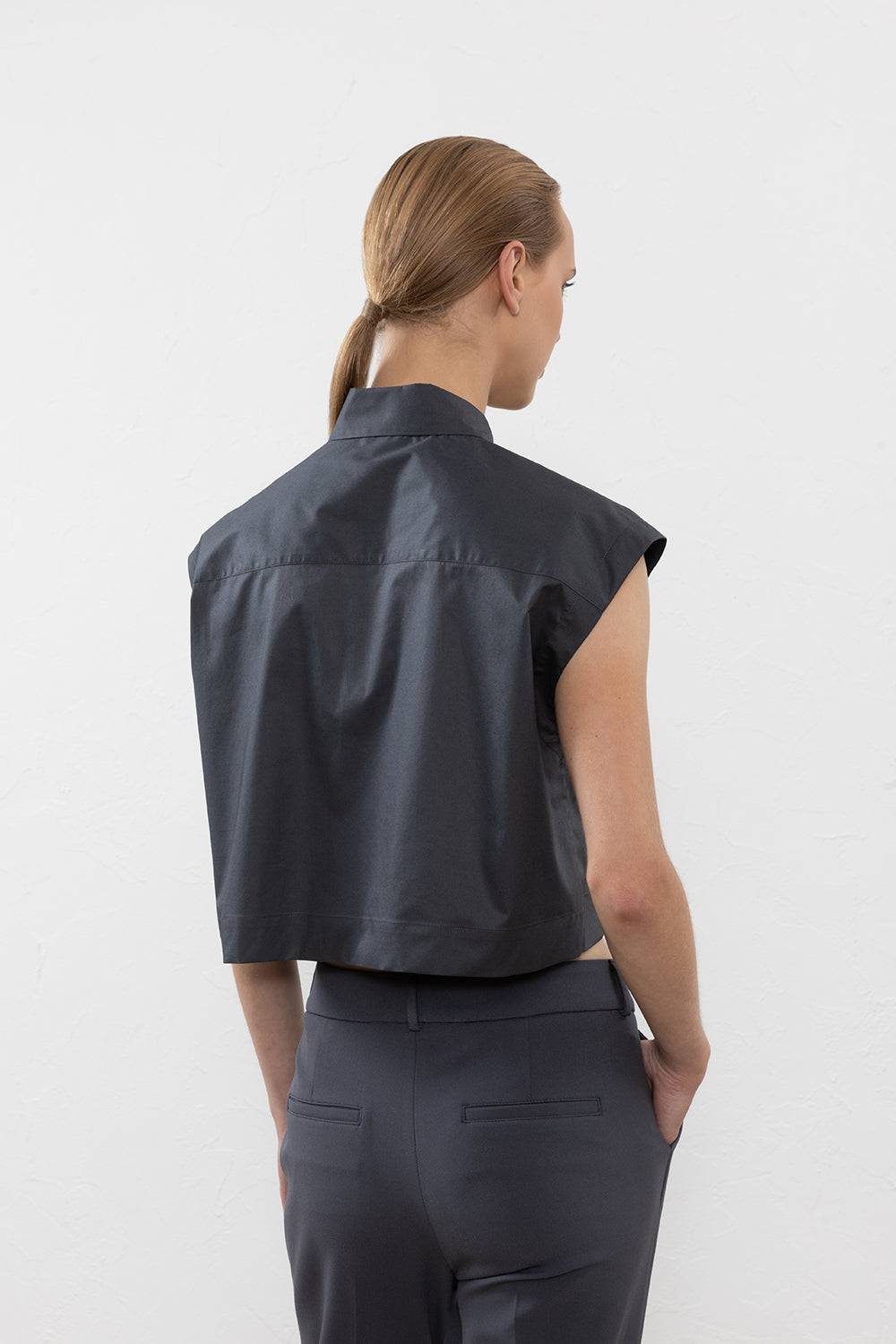 Peserico Top in micro twill di cotone laminato Super Saving Price