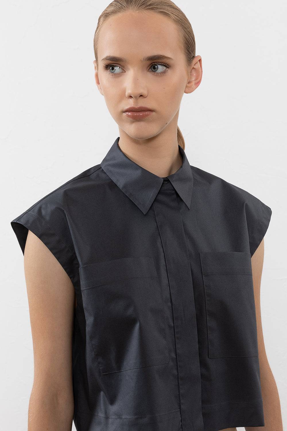 Peserico Top in micro twill di cotone laminato Super Saving Price