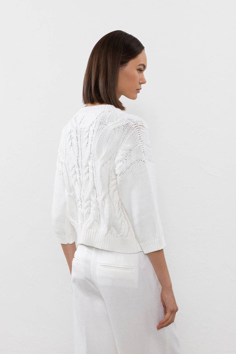 Peserico Maglia in fettuccia di puro cotone Offerta settimanale