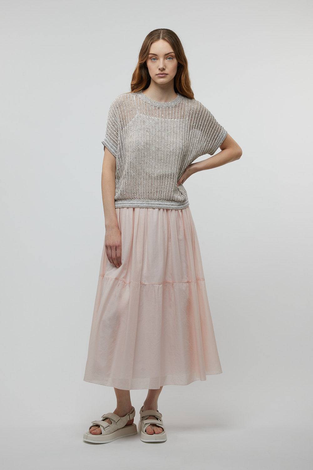 Peserico Maglia in filato di lino, viscosa e paillettes Fino al 50% di sconto
