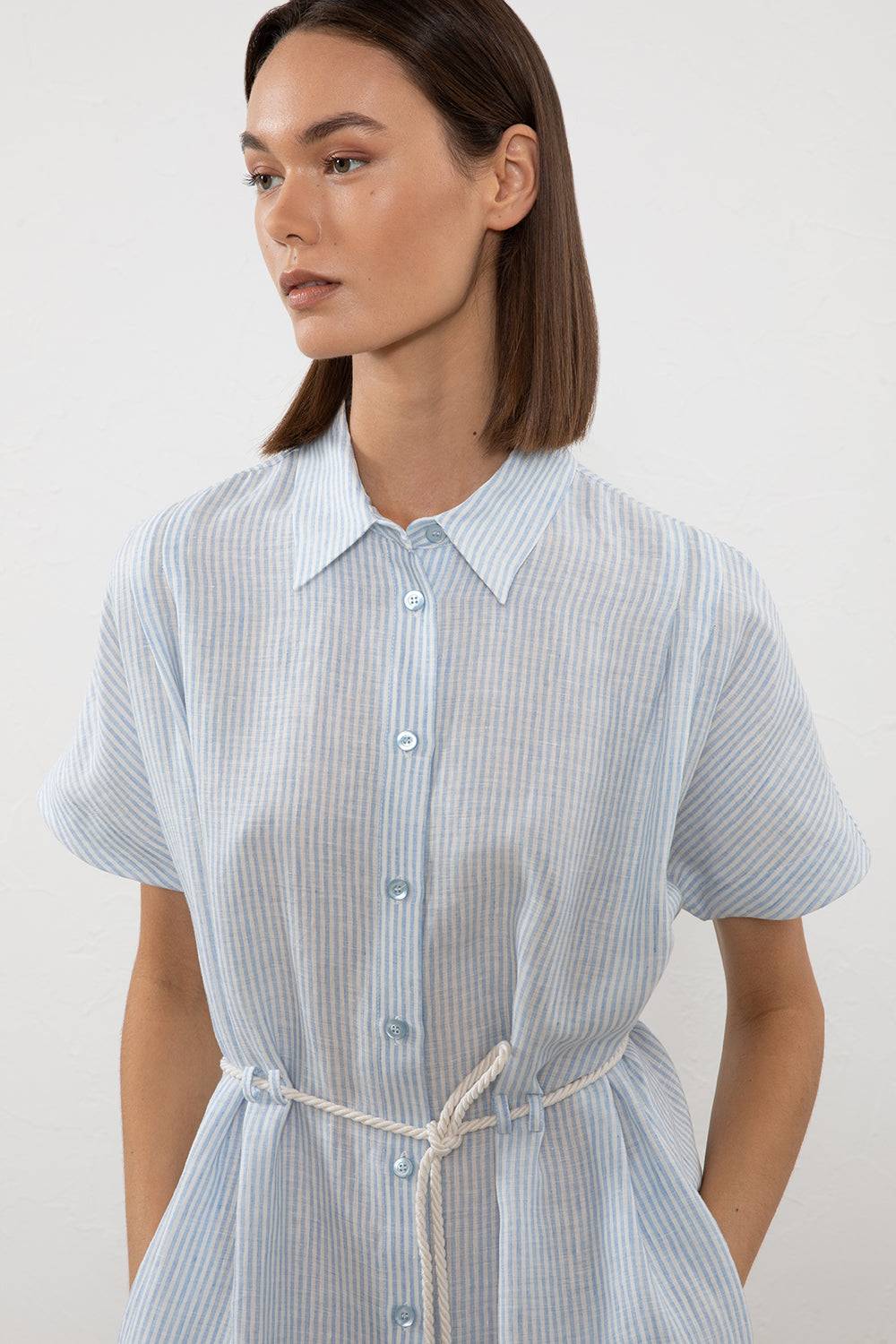 Peserico Abito midi in puro lino Only for today