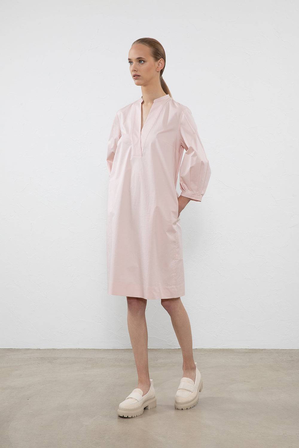Peserico Abito midi in popeline di cotone stretch Fino al 55% di sconto