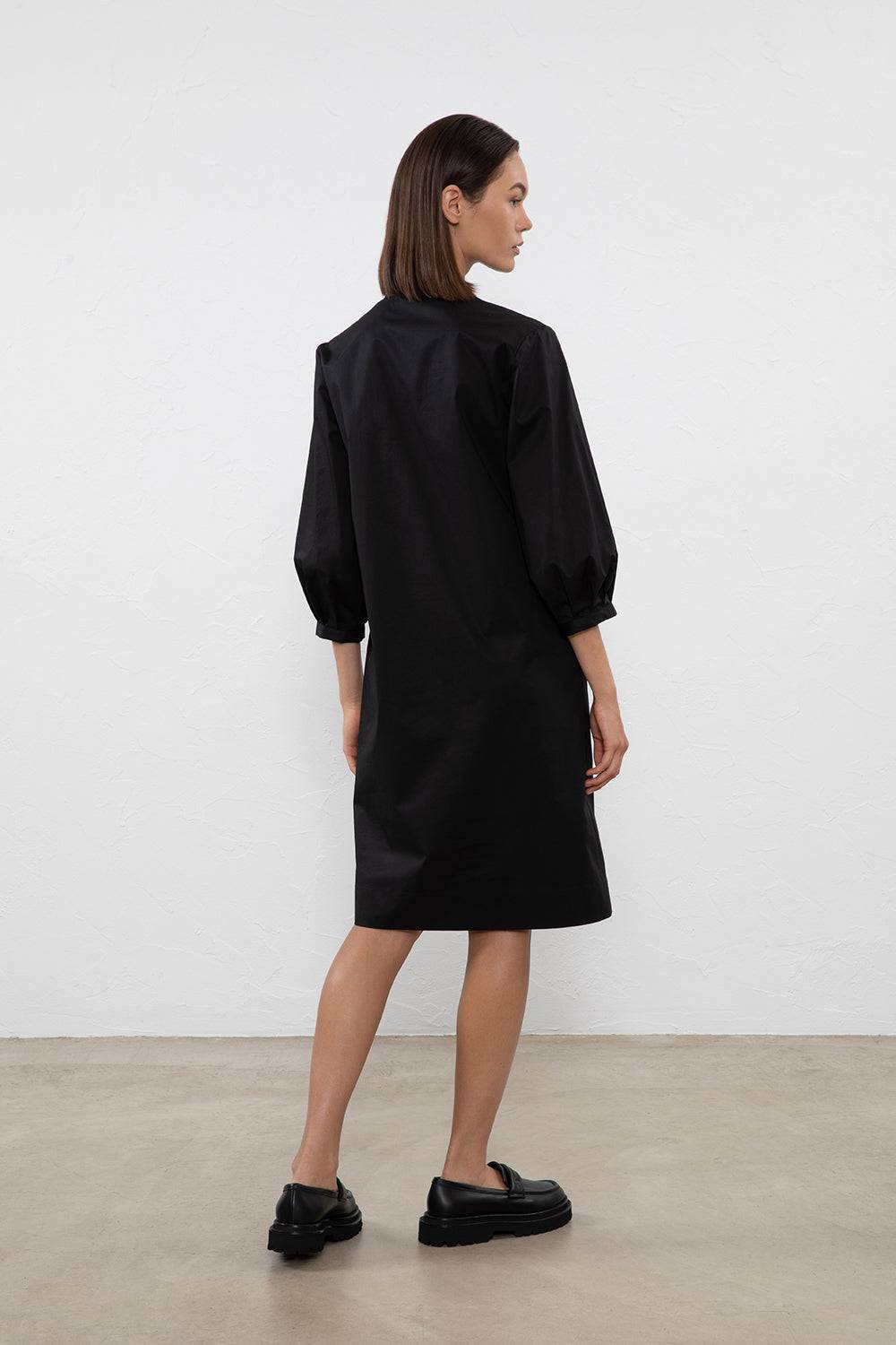 Peserico Abito midi in popeline di cotone stretch Discount Store per i nuovi prodotti