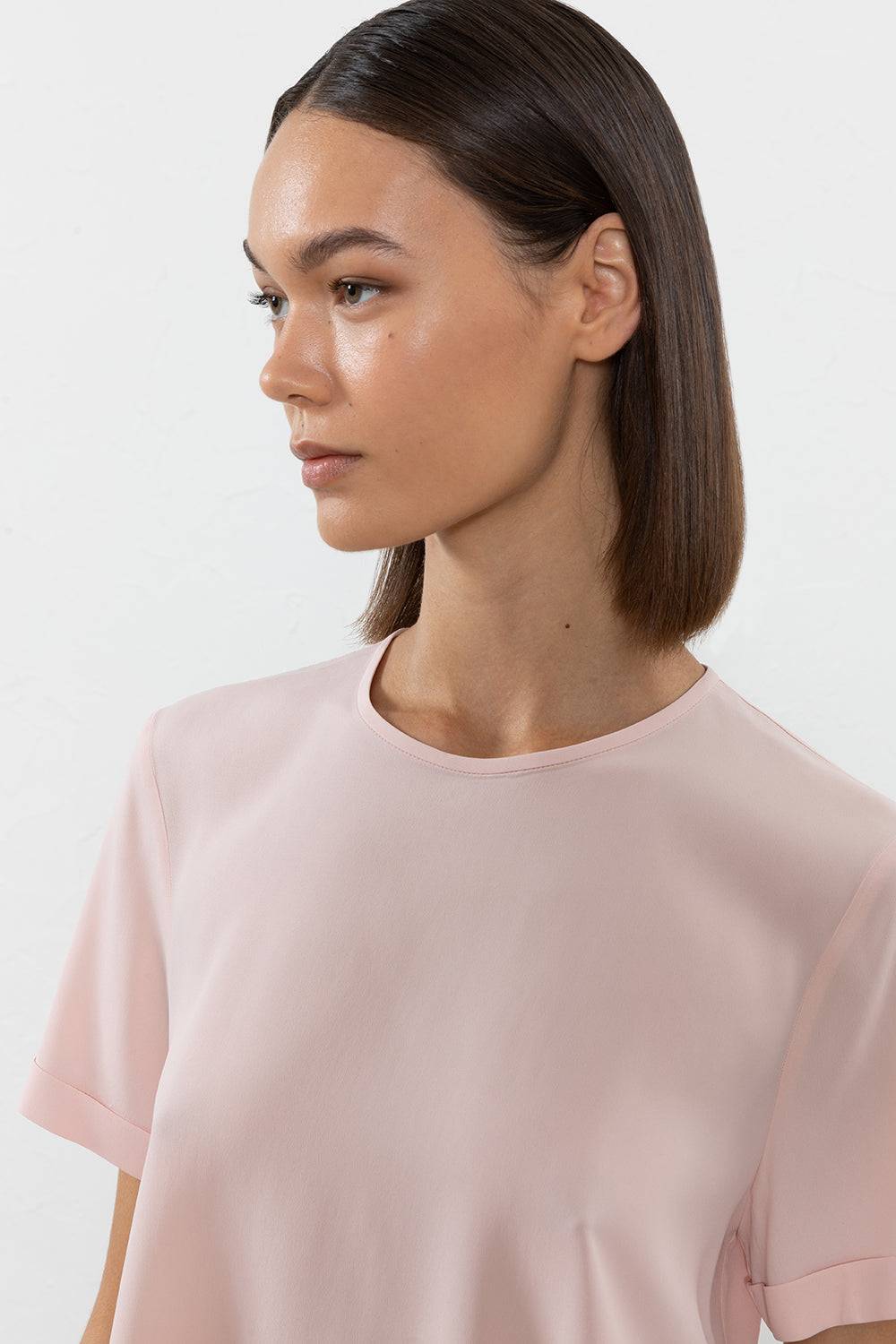 Peserico T-shirt in crepe de chine misto seta 50% di sconto con spedizione gratuita