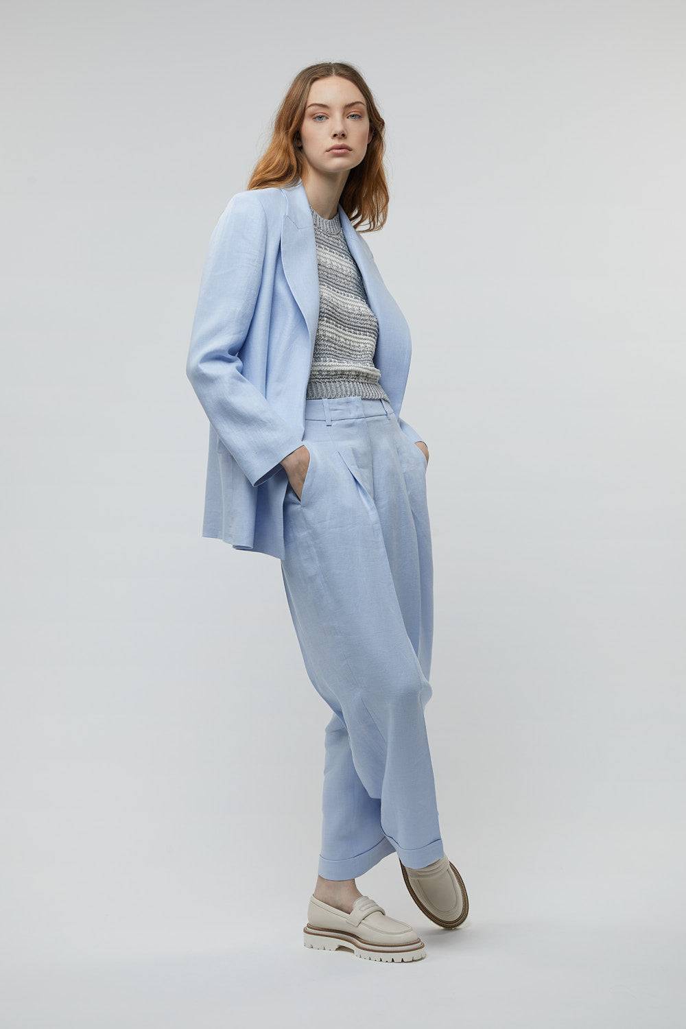 Peserico Top in filato di viscosa, lino, lurex e paillettes Esporta salva