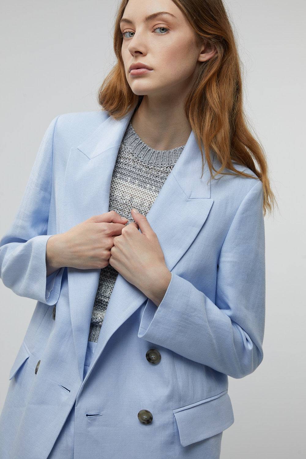 Peserico Top in filato di viscosa, lino, lurex e paillettes Esporta salva