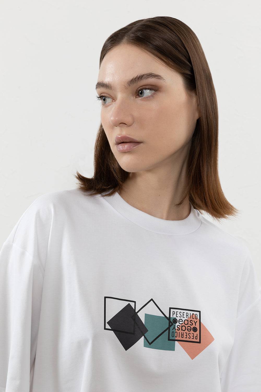 Peserico T-shirt in jersey di cotone Black Friday Prezzi