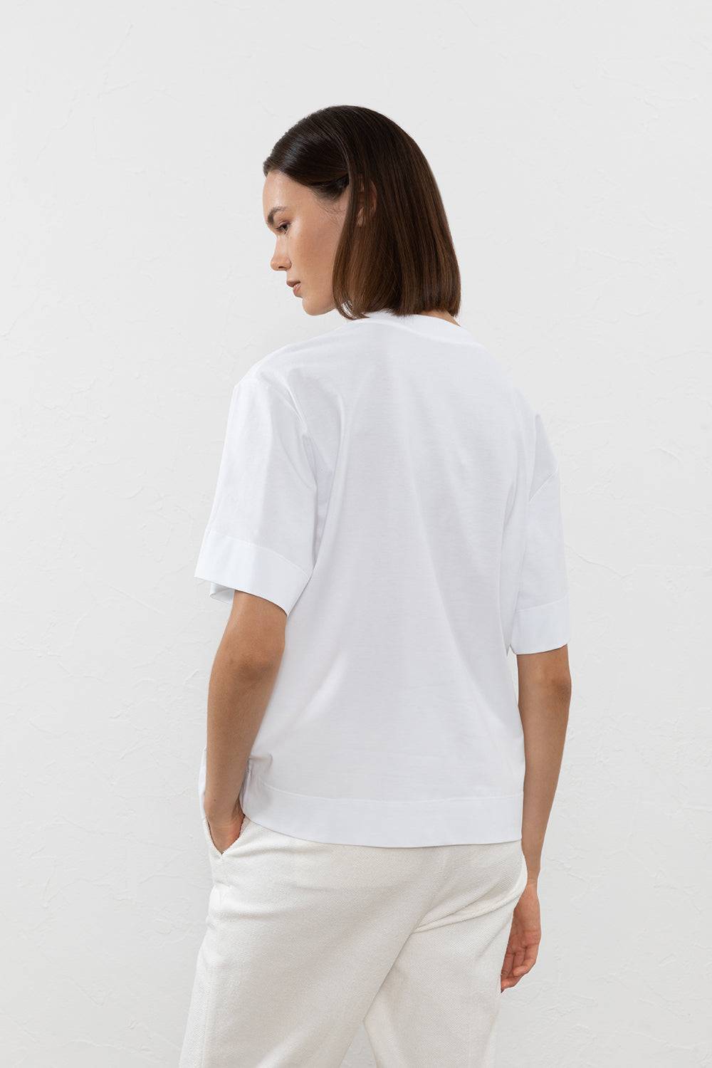 Peserico T-shirt in jersey di cotone In vendita