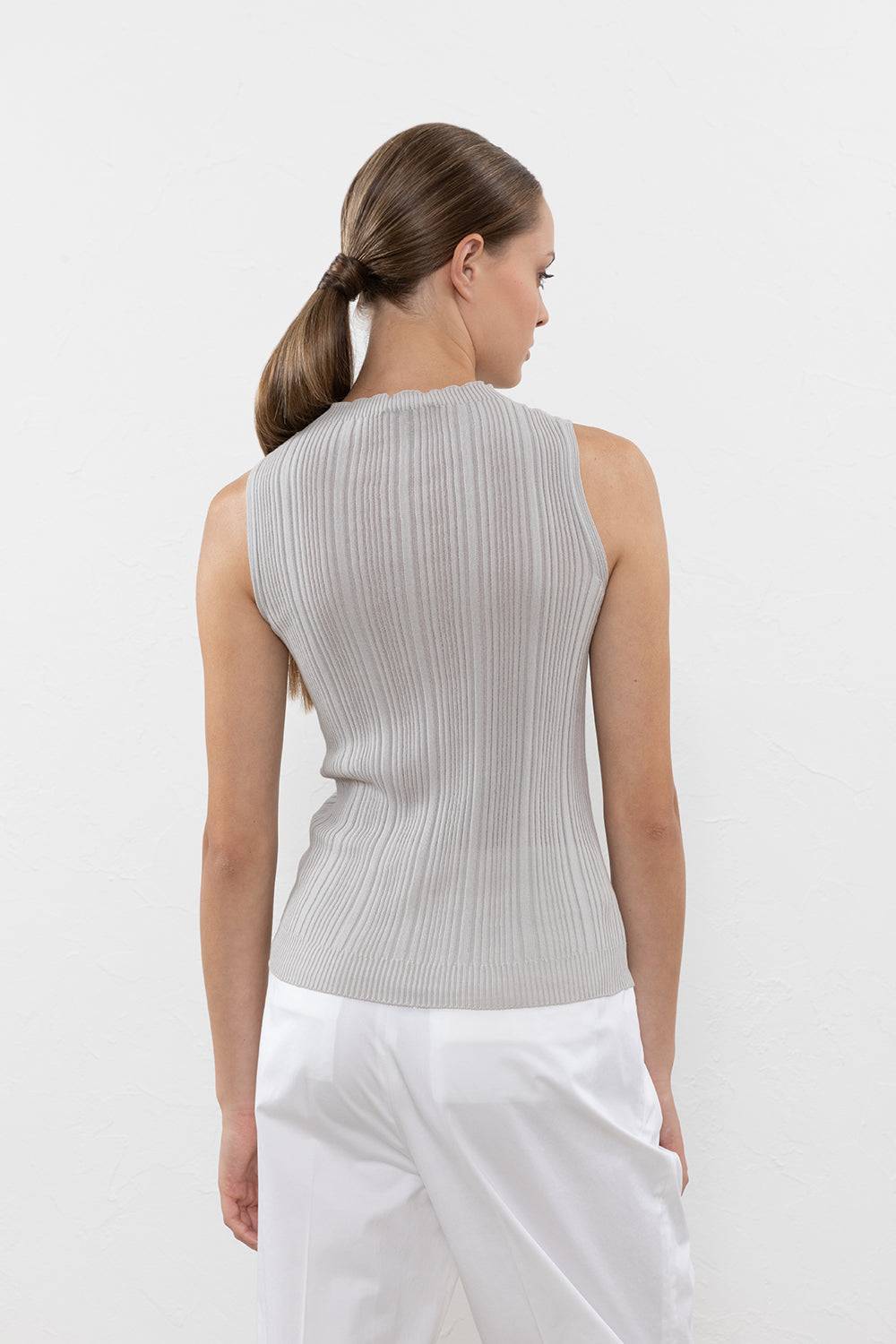 Peserico Top in filato di puro cotone crepe Duty-free